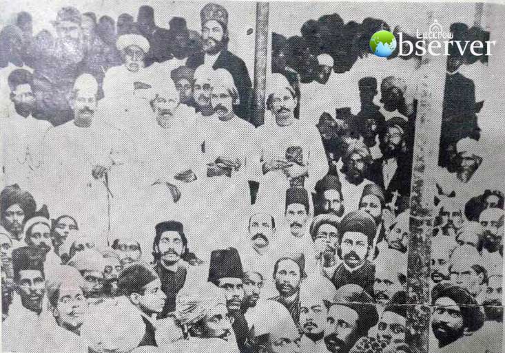 Rare picture of Mir Anees at Nawab Thaver Jung Bahadur' residence in Hyderabad