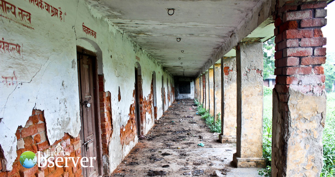 Highly neglected school which was inaugurated by Mahatma Gandhi